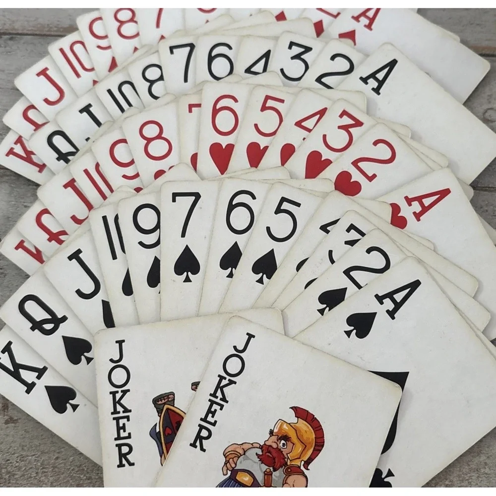 Wishfulwoods‎ Maple Box Vintage  Playing Cards ~ 2 Full Desks w/Jokers